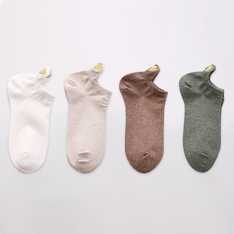 Women's Short Socks 4 Pairs Set