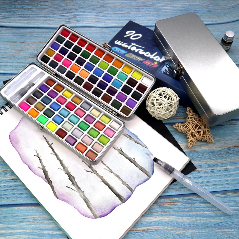 72-90 Color Solid Watercolor Paint