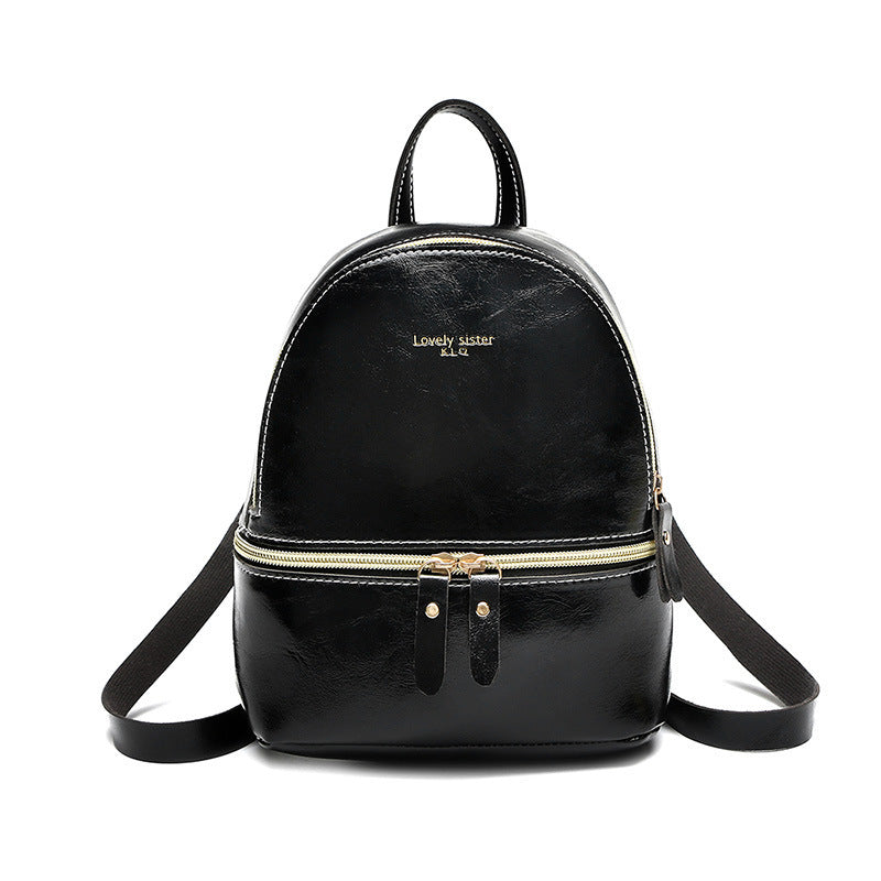 Mini Oil Wax Leather Small Backpack