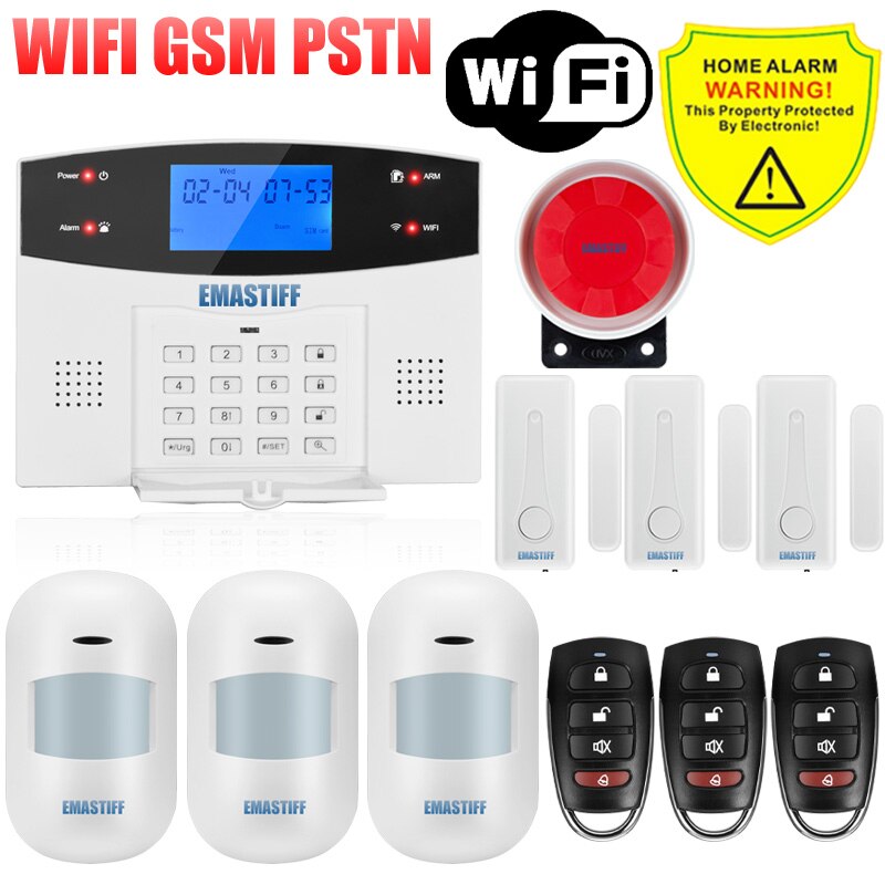 IOS Android APP Wired Wireless Home Security System