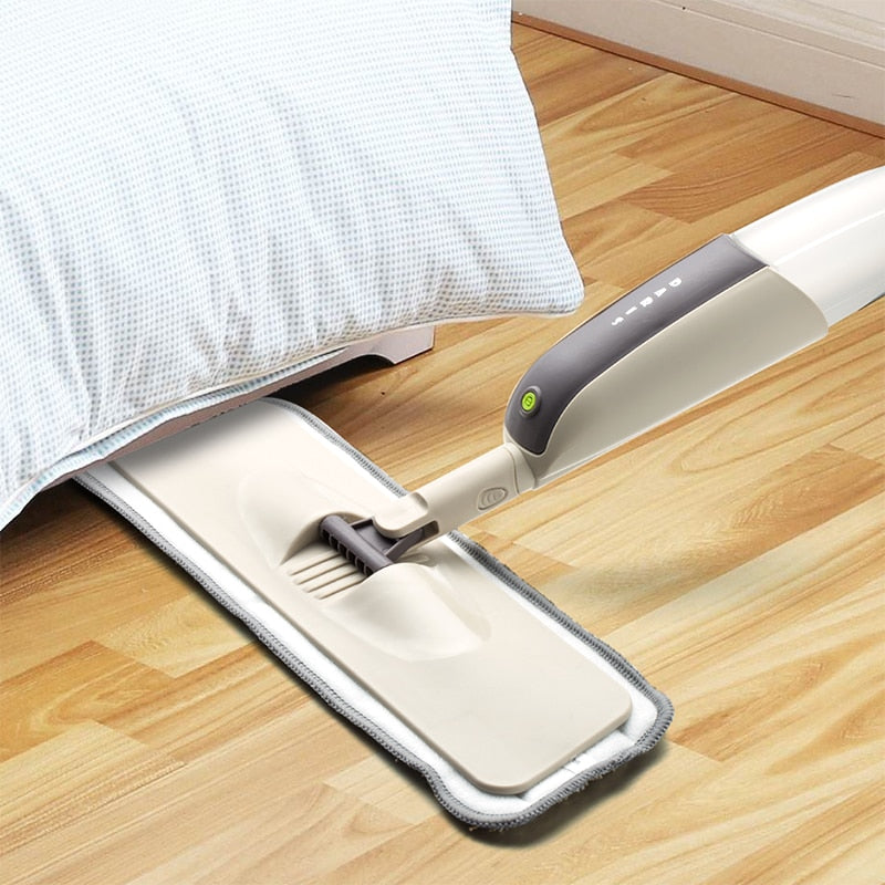 Floor Mop with Reusable Microfiber Pads