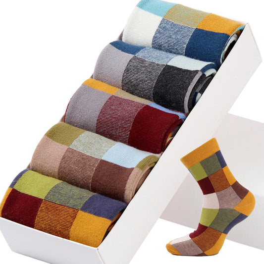 Men's Cotton Compression Socks 5 Pairs Set