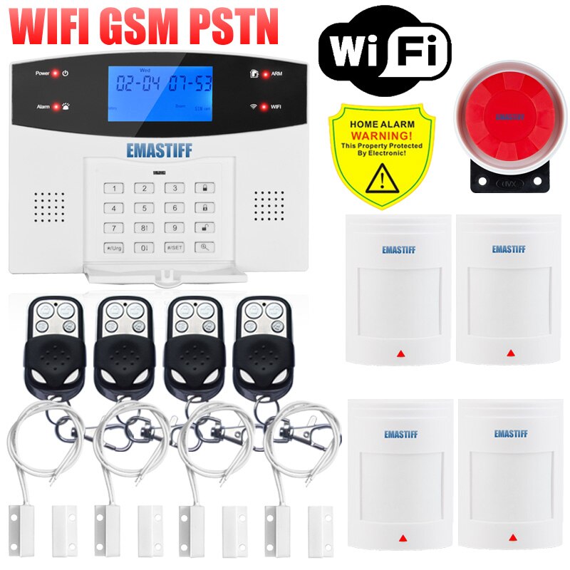 IOS Android APP Wired Wireless Home Security System