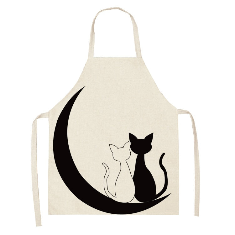 Women's Cat Printed Kitchen Apron
