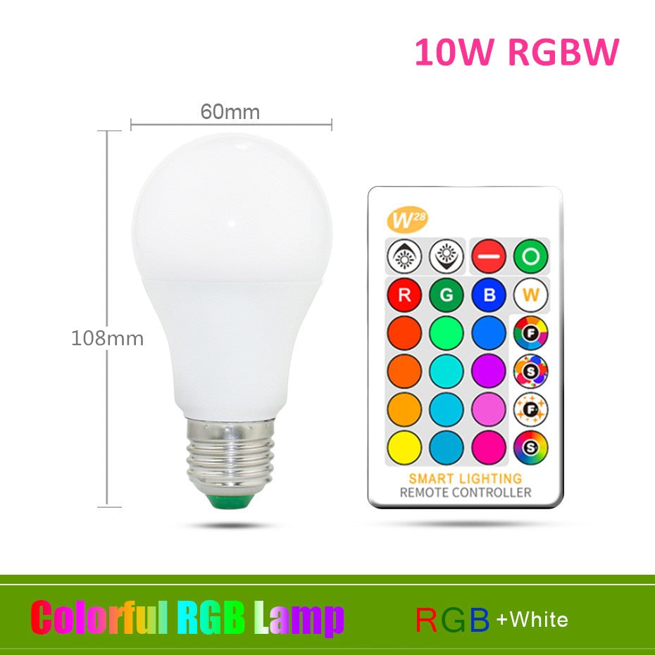 Universal E27 RGB LED Bulb with Remote Control