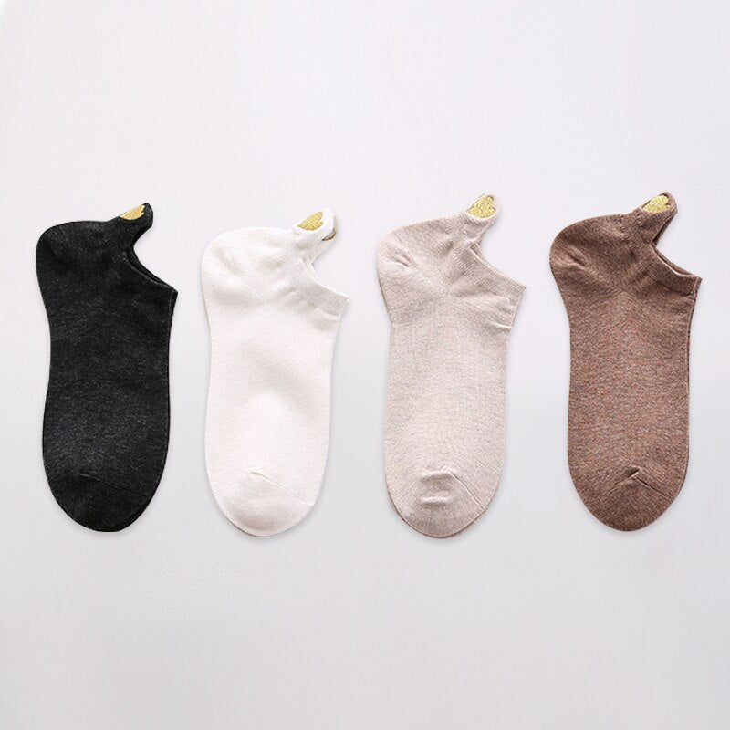 Women's Short Socks 4 Pairs Set