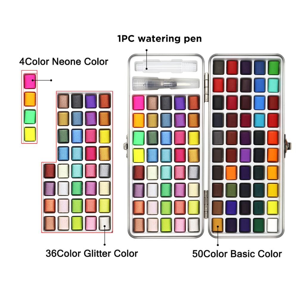 72-90 Color Solid Watercolor Paint