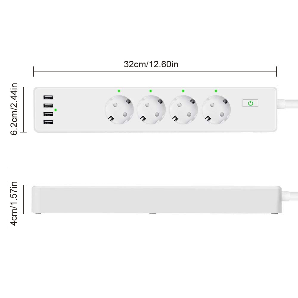 USB and EU Smart WiFi Power Strip