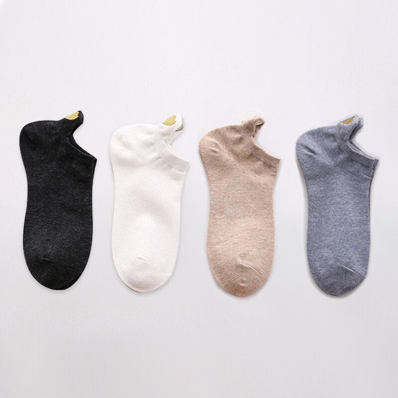 Women's Short Socks 4 Pairs Set