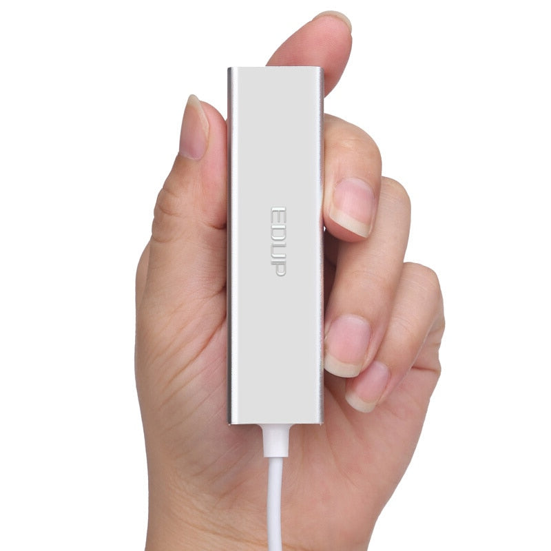 USB Hub with 3 Ports and Ethernet Connector