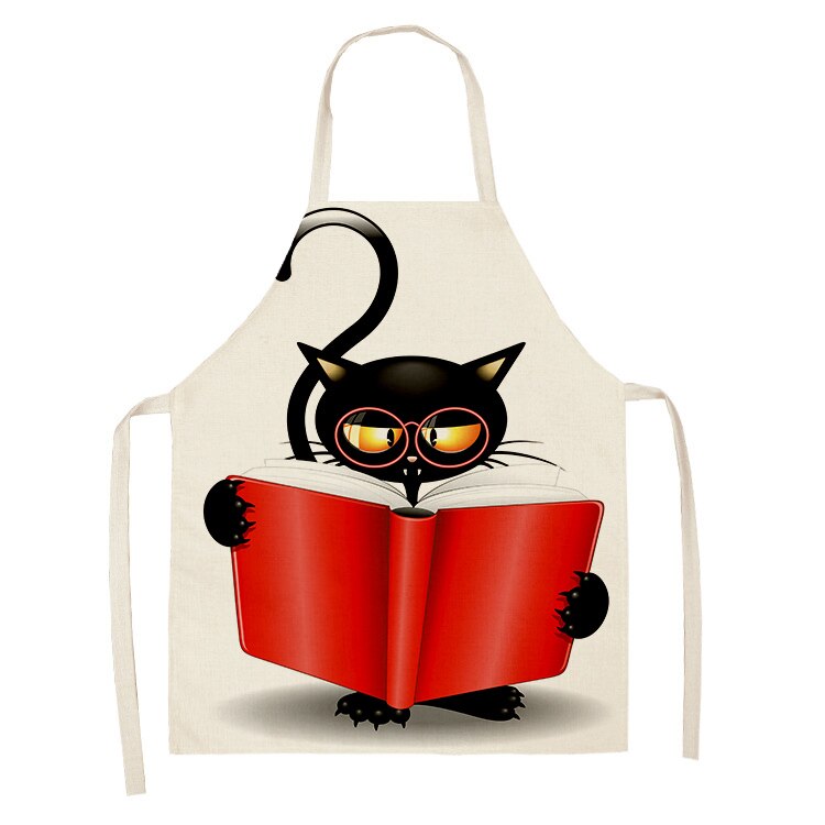 Women's Cat Printed Kitchen Apron