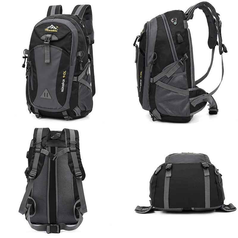Waterproof Camping Backpack with USB Port