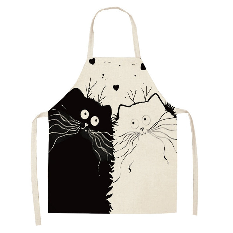 Women's Cat Printed Kitchen Apron