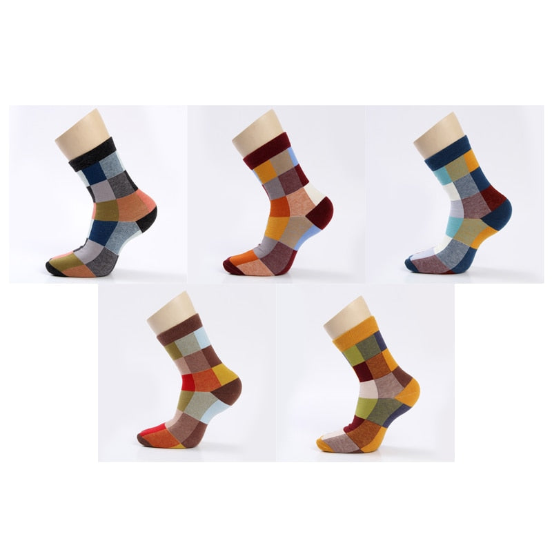 Men's Cotton Compression Socks 5 Pairs Set