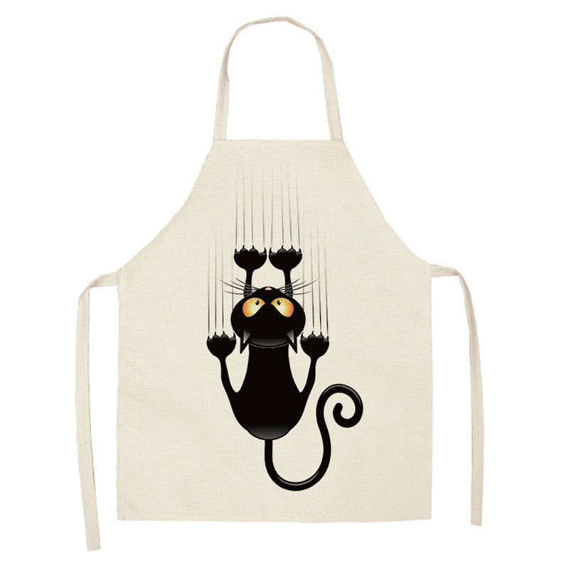Women's Cat Printed Kitchen Apron