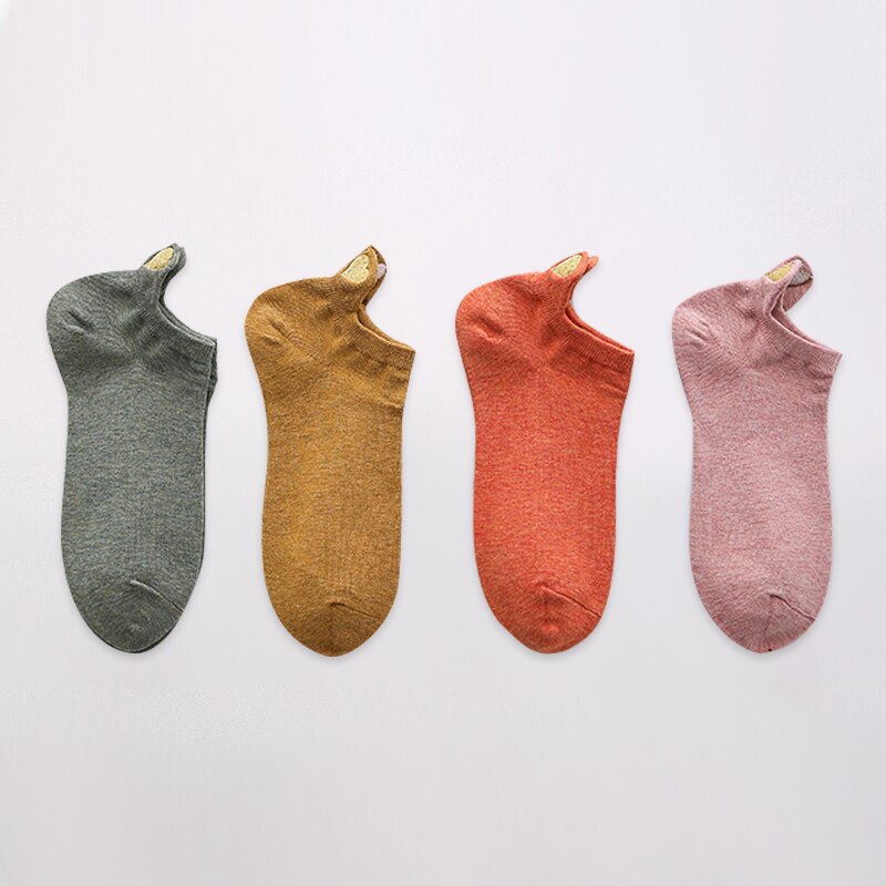 Women's Short Socks 4 Pairs Set