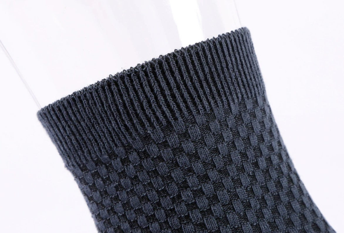 Men's Textured Style Socks 10 Pairs Set