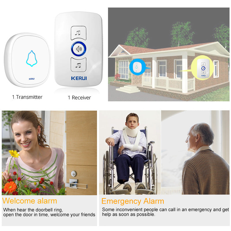 Songs Optional Waterproof Wireless Smart Doorbell