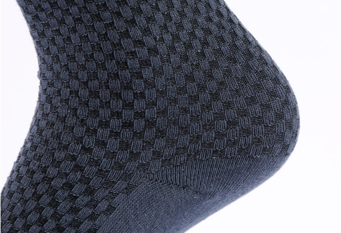 Men's Textured Style Socks 10 Pairs Set
